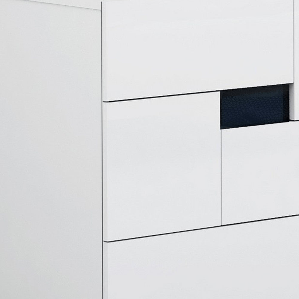 Superb White High Gloss Dresser - 30-inch