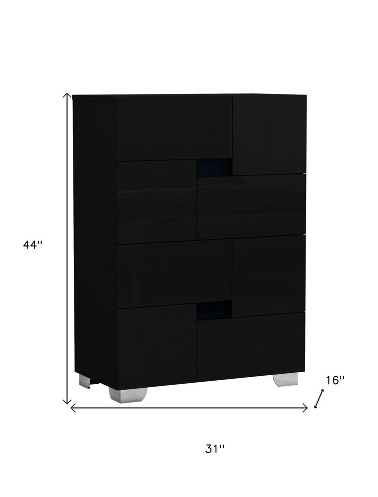 Superb Black High Gloss Chest - 44-inch