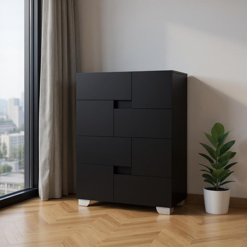 Superb Black High Gloss Chest - 44-inch