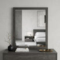 Gray Wood Dresser Mount Framed Mirror - 43-inch
