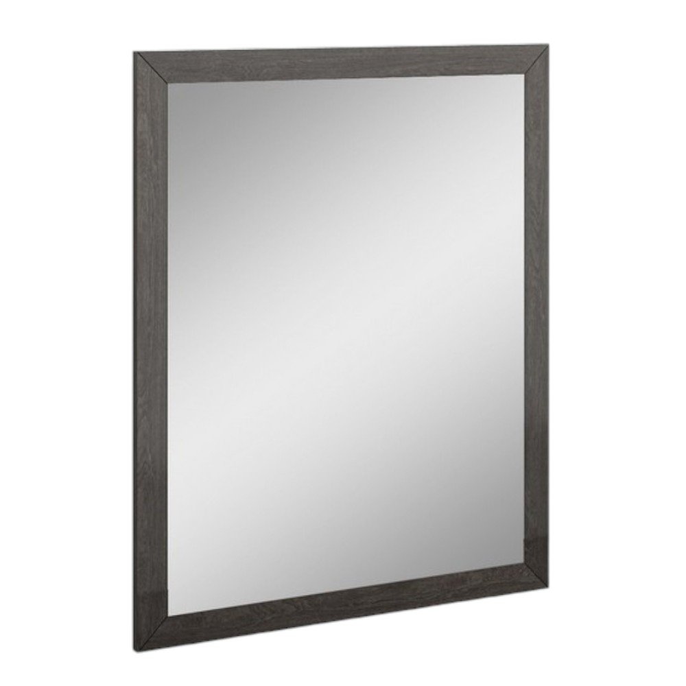 Gray Wood Dresser Mount Framed Mirror - 43-inch