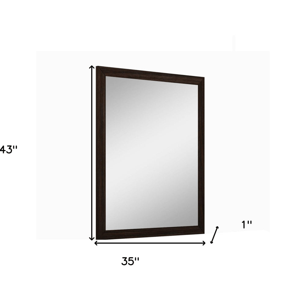 Dark Brown Framed Dresser Mirror - 43-inch