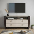 Beige Enclosed and Open Storage - 51-inch TV Stands