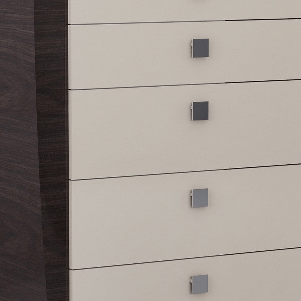 Refined Beige High Gloss Dresser - 34-inch