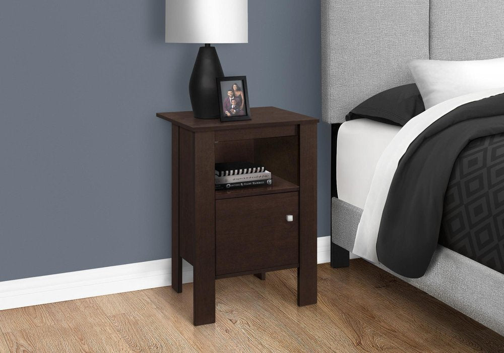 Espresso Wood Nightstand - 24-inch