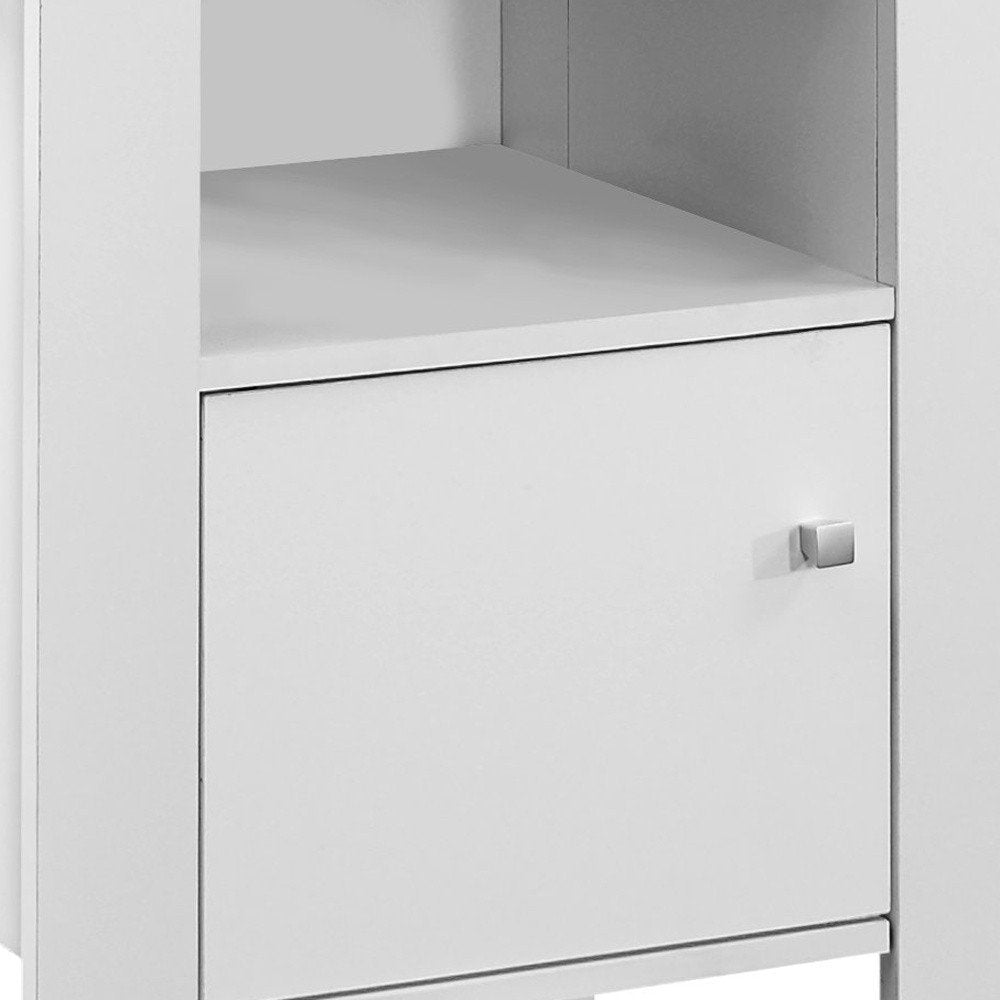 White Wood End Table with Shelf - 24-inch