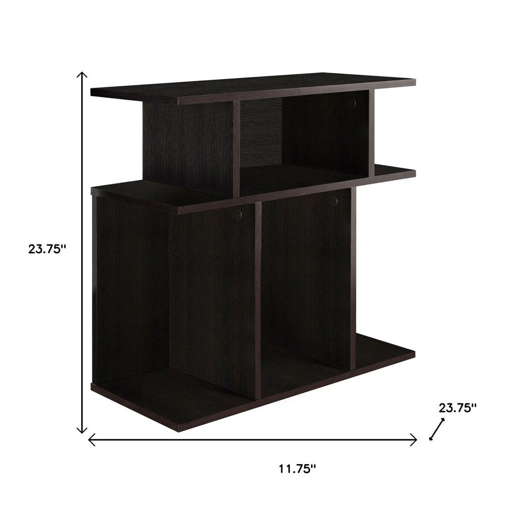 Brown Wood End Table with 6 - 24-inch