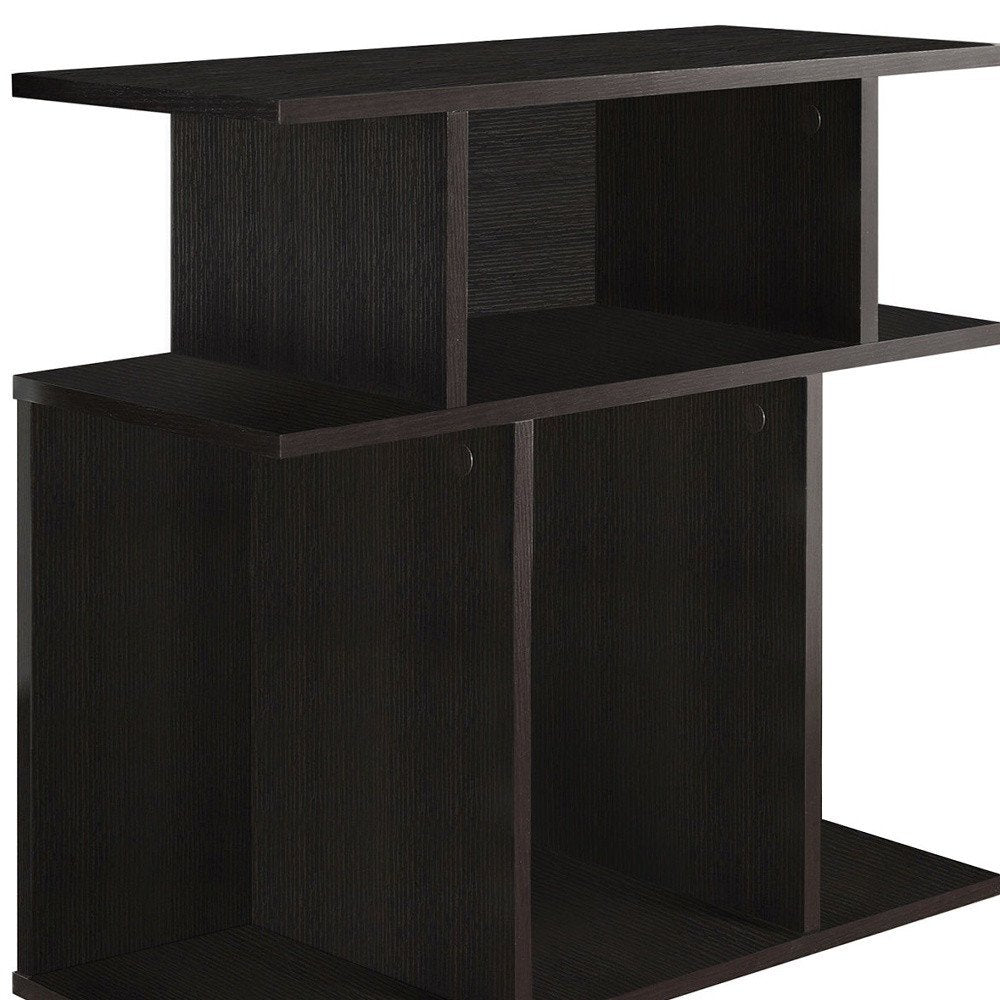 Brown Wood End Table with 6 - 24-inch