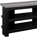 Black and Gray Open Shelving TV Stand - 42-inch