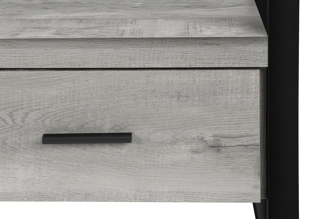 Black and Gray Cabinet Enclosed Storage TV Stand - 59-inch