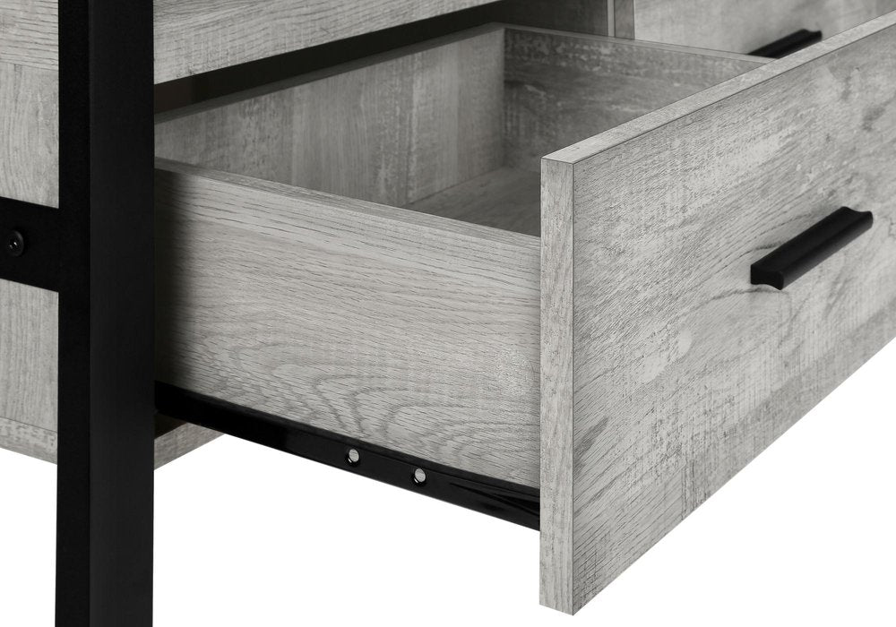 Black and Gray Cabinet Enclosed Storage TV Stand - 59-inch