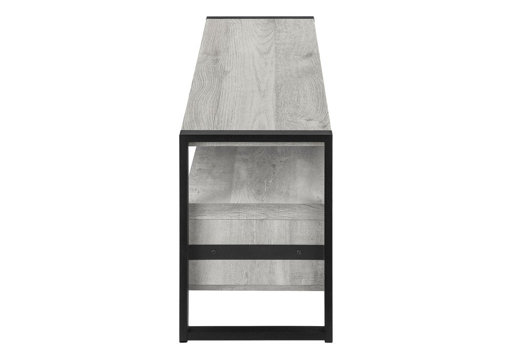 Black and Gray Cabinet Enclosed Storage TV Stand - 59-inch