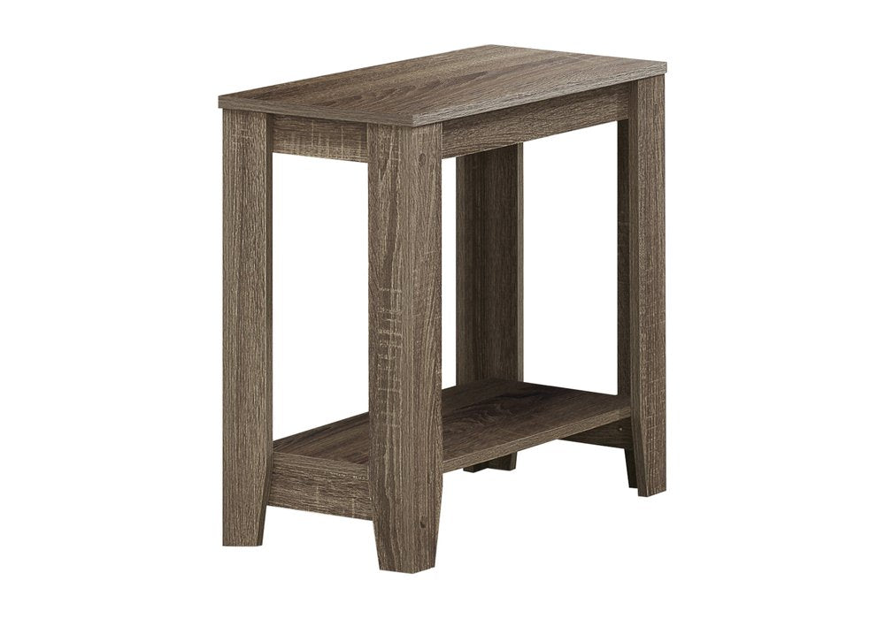 Deep Taupe End Table with Shelf - 22-inch