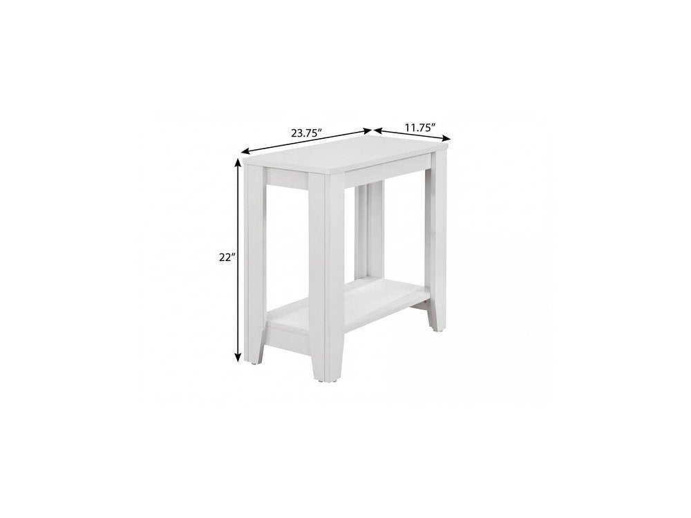 Deep Taupe End Table with Shelf - 22-inch