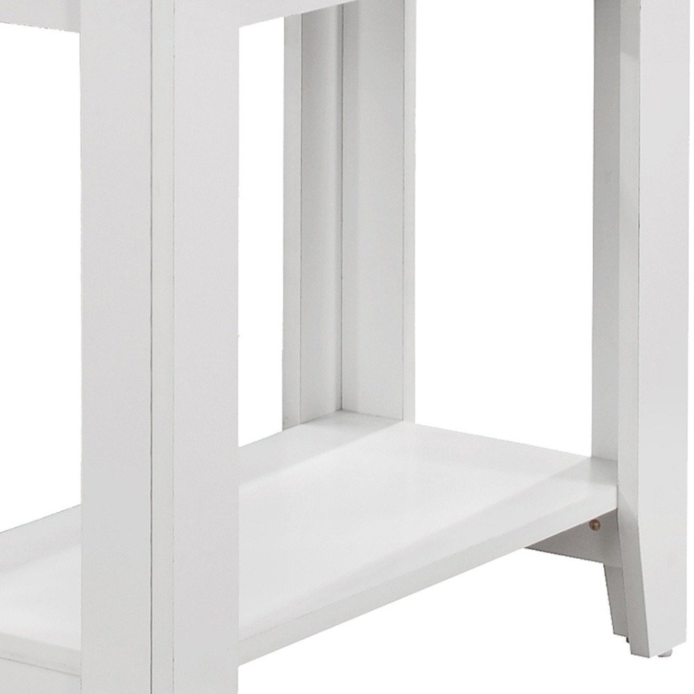 Deep Taupe End Table with Shelf - 22-inch