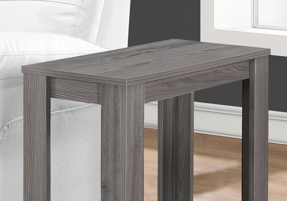 Deep Taupe End Table with Shelf - 22-inch