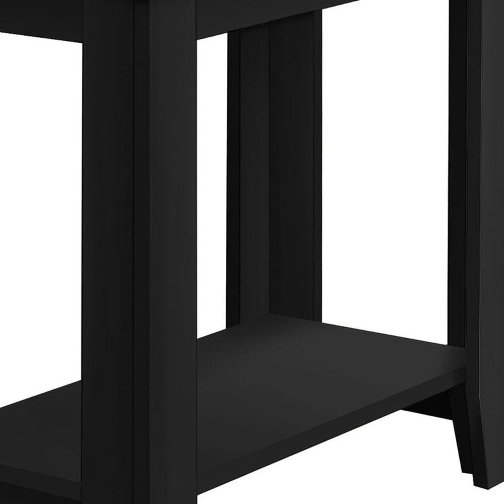 Deep Taupe End Table with Shelf - 22-inch
