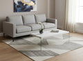 White and Clear Wood and Glass Coffee Table - 44-inch
