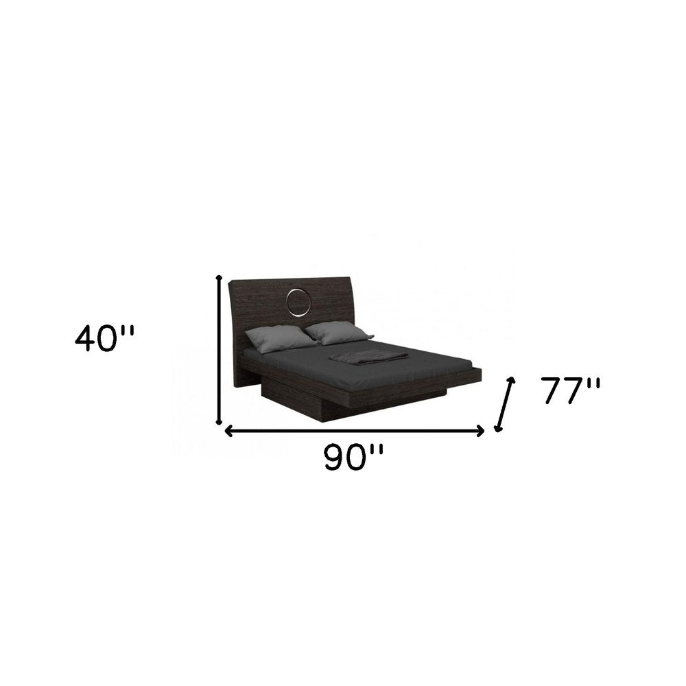 Four Piece Gray Solid Wood Bedroom Set with Mirror