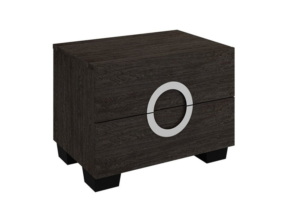 Four Piece Gray Solid Wood Bedroom Set with Mirror