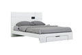 Four Piece White Solid Wood Bedroom Set with Mirror
