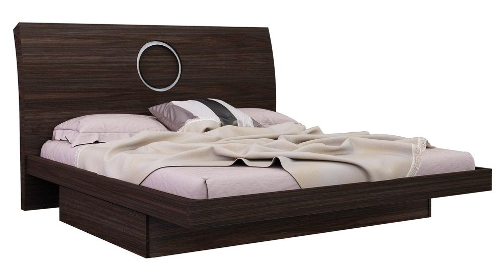 Four Piece Wood Brown Solid Wood Bedroom Set with Mirror