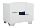 Four Piece White Solid Wood Bedroom Set with Mirror