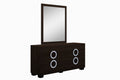 Four Piece Wood Brown Solid Wood Bedroom Set with Mirror