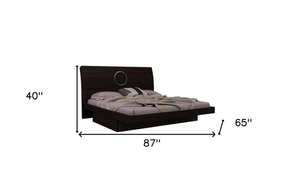 Four Piece Wood Brown Solid Wood Bedroom Set with Mirror