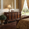 Brown Solid Wood Seven Drawer Combo Dresser - 38-inch
