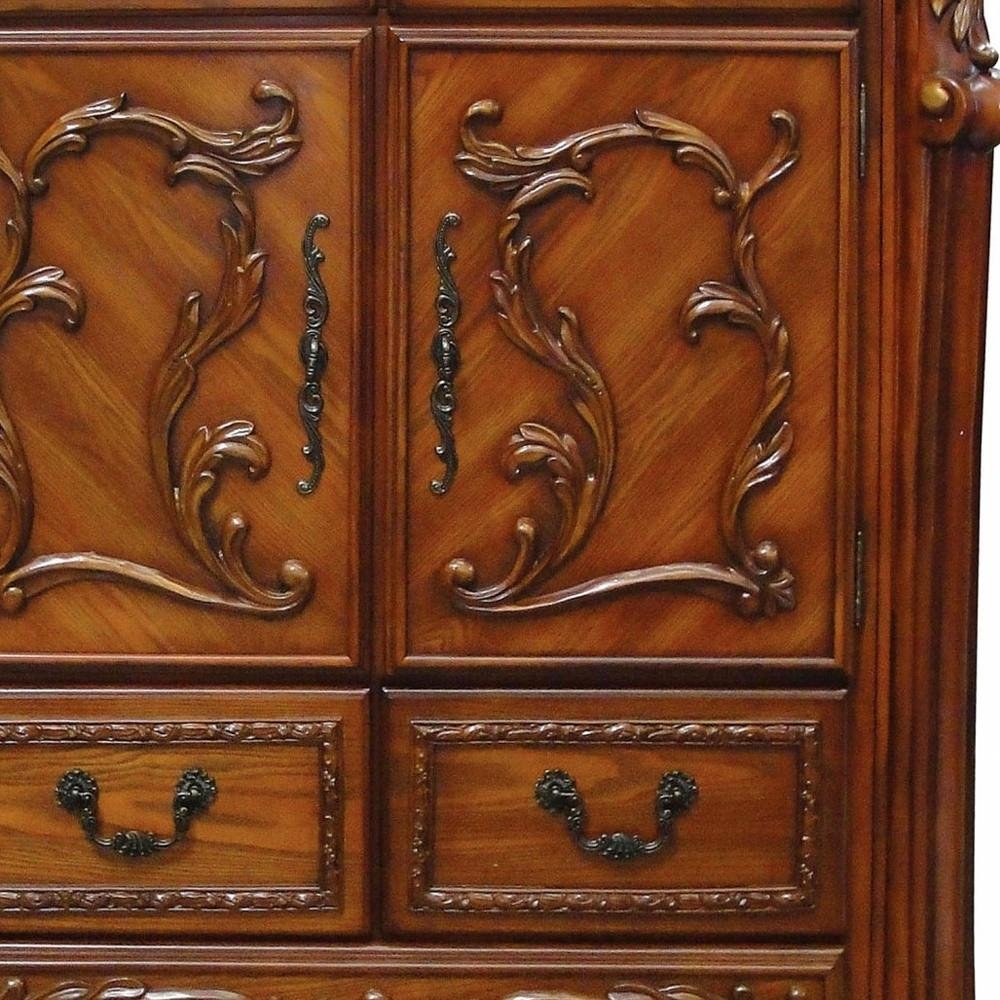 Brown Solid Wood Seven Drawer Combo Dresser - 38-inch