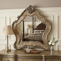 Oak Abstract Wood Framed Mounted Dresser Mirror - 48-inch