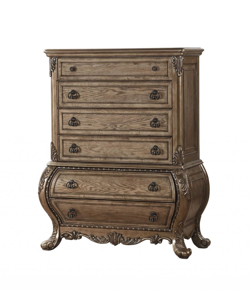 Brown Solid Wood 11 Combo Dresser - 41-inch