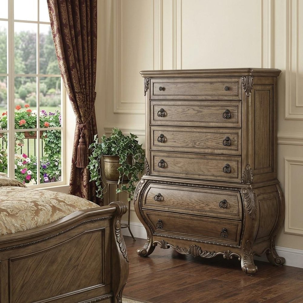 Brown Solid Wood 11 Combo Dresser - 41-inch