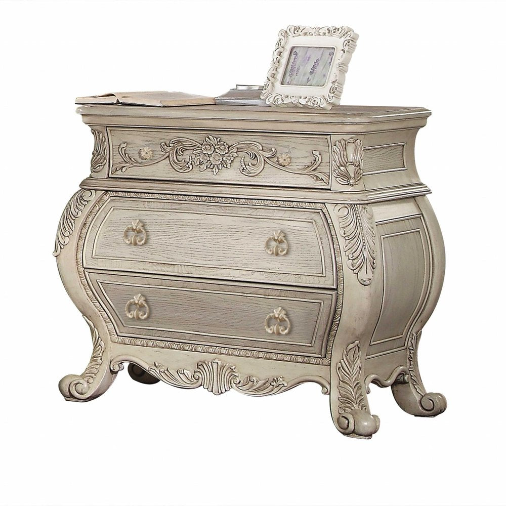 Platinum Two Drawers Nightstand - 24-inch
