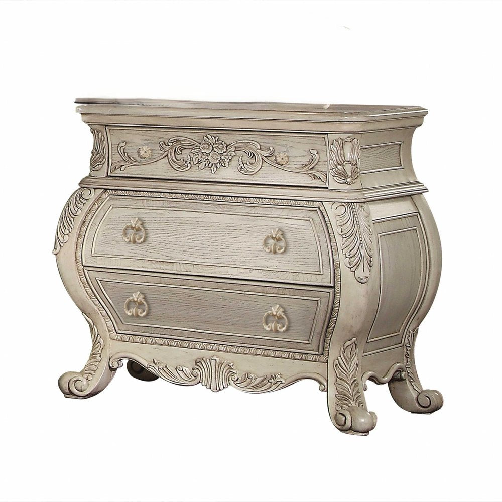 Platinum Two Drawers Nightstand - 24-inch