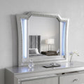 Champagne Abstract Wood Framed Mounted Dresser Mirror - 38-inch