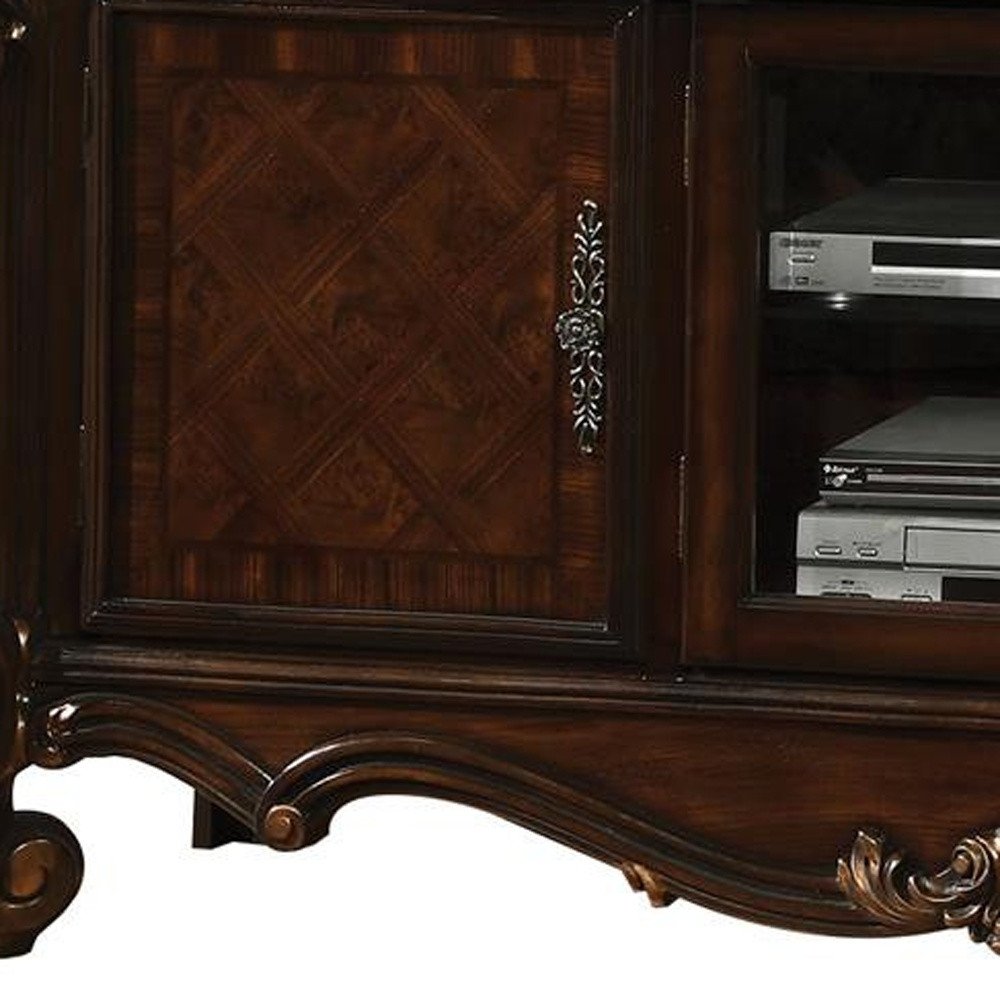 Dark Brown Solid Wood - 74-inch