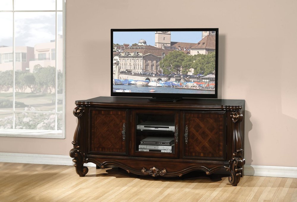 Dark Brown Solid Wood - 74-inch