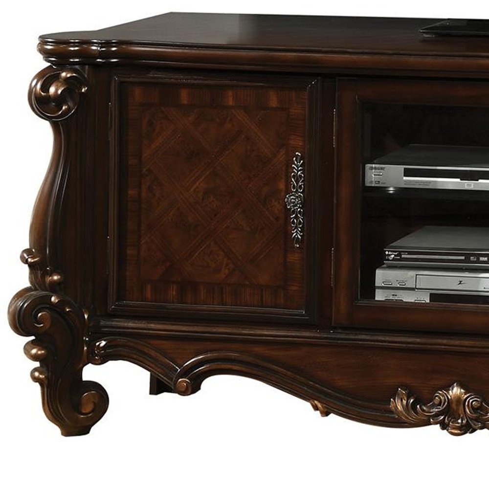 Dark Brown Solid Wood - 74-inch