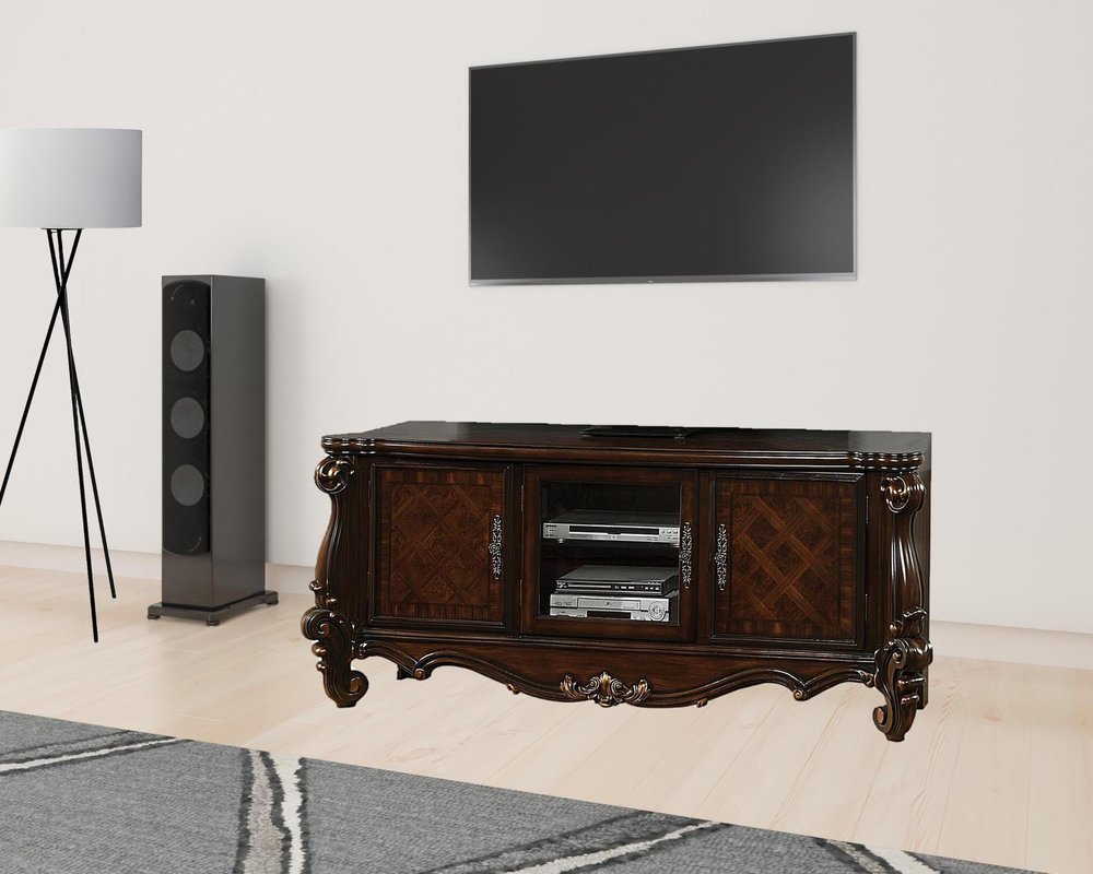 Dark Brown Solid Wood - 74-inch