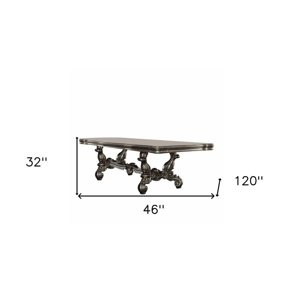 Platinum Solid Wood Trestle Base Dining Table - 46-inch