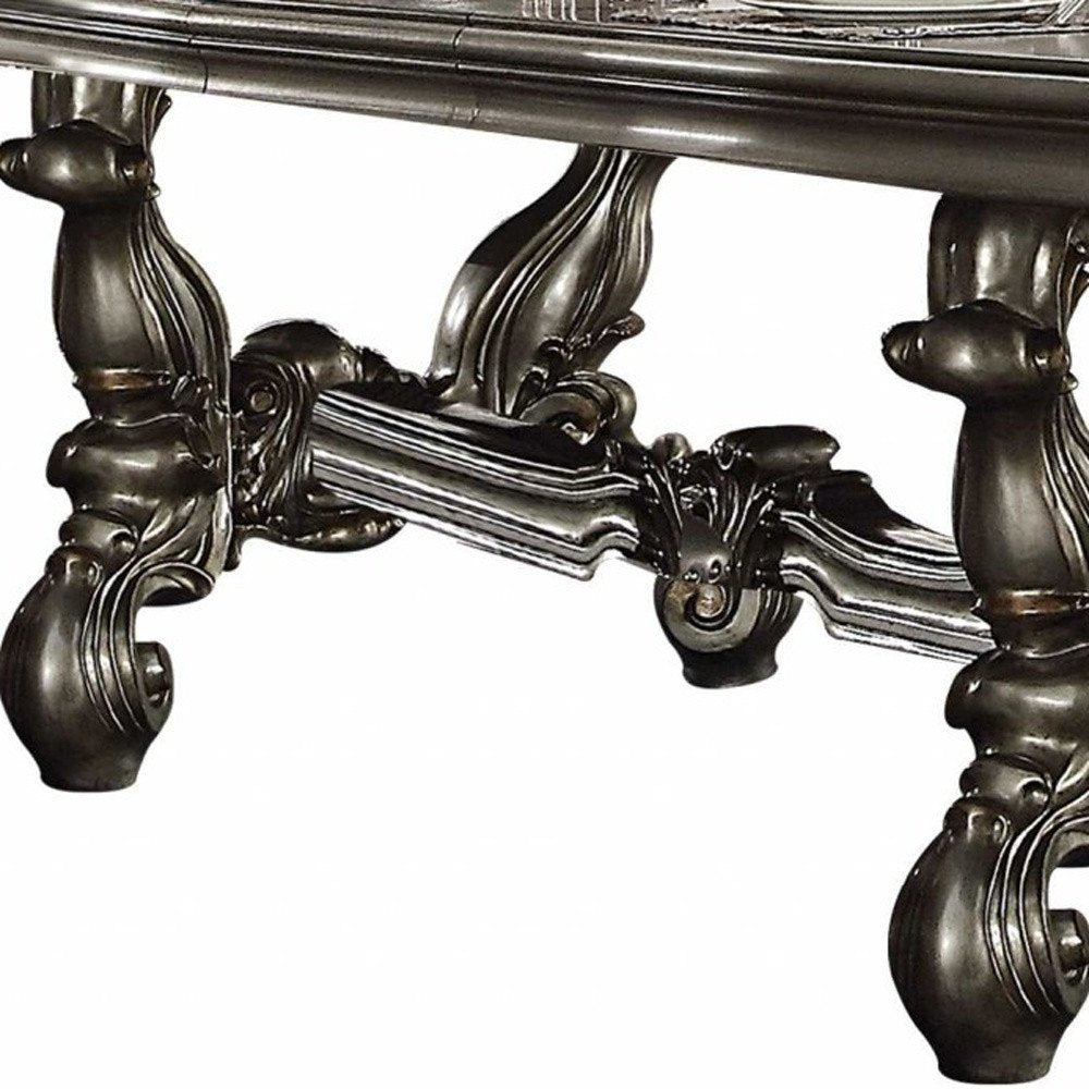Platinum Solid Wood Trestle Base Dining Table - 46-inch