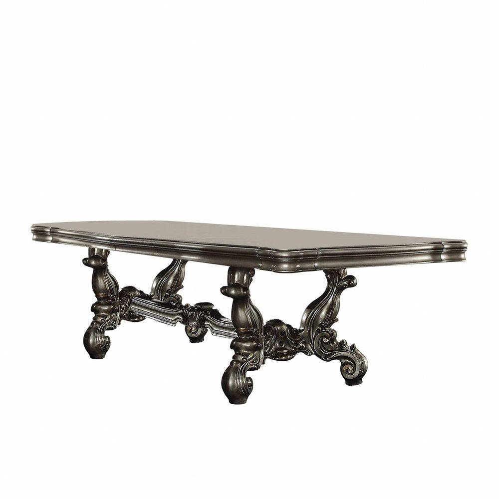 Platinum Solid Wood Trestle Base Dining Table - 46-inch