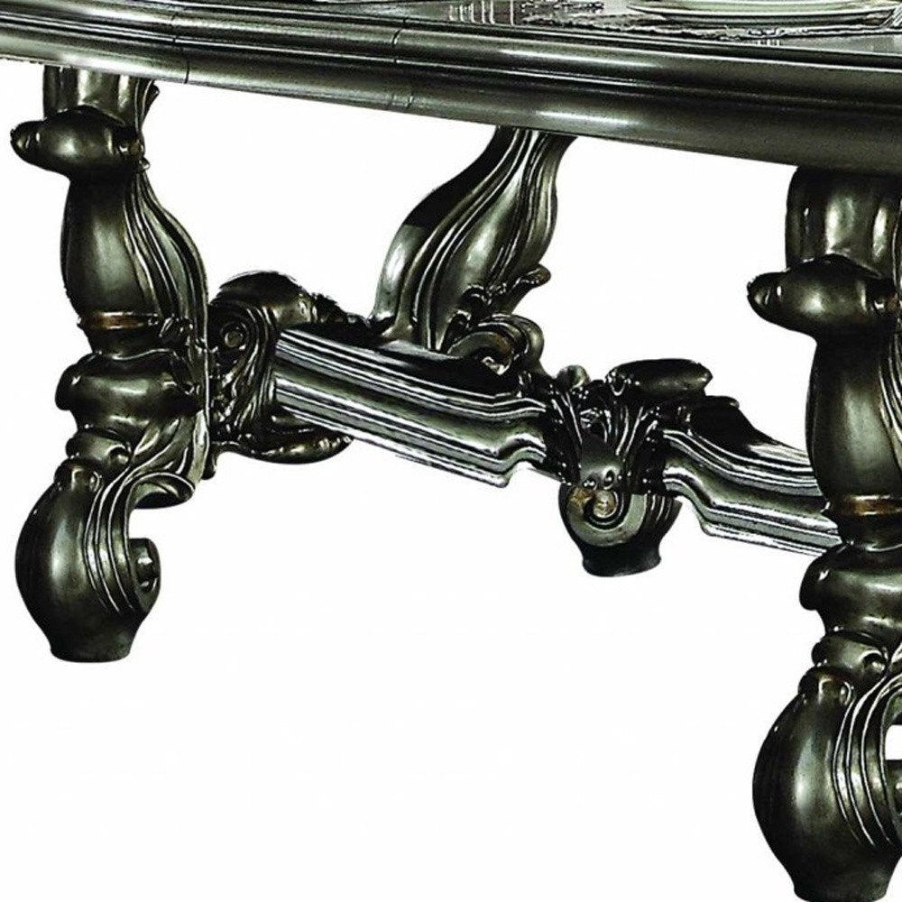 Platinum Solid Wood Trestle Base Dining Table - 46-inch
