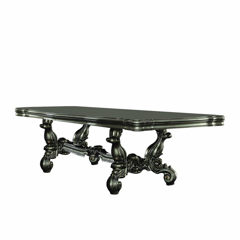 Platinum Solid Wood Trestle Base Dining Table - 46-inch