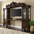 Dark Brown Solid Wood Floating Mount Entertainment Center - 118-inch