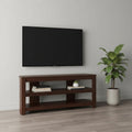 Dark Brown Open Shelving TV Stand - 42-inch