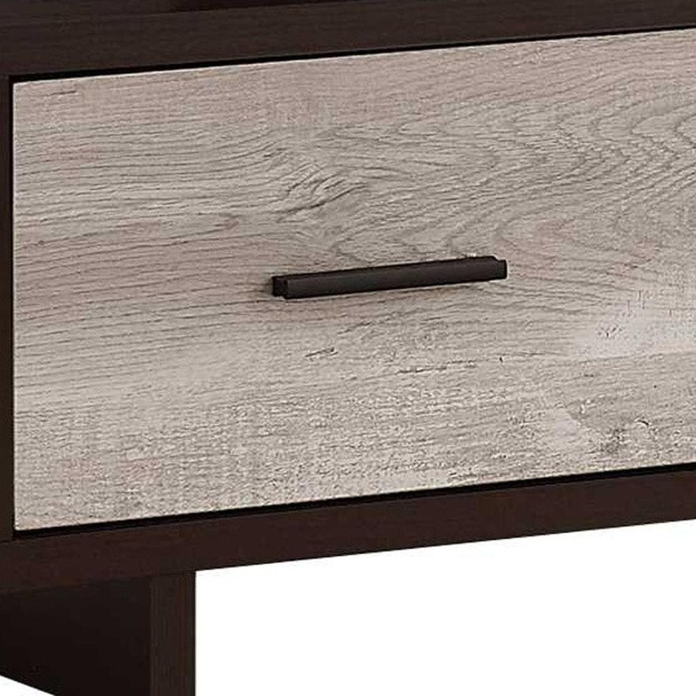 Wood Brown Cabinet Enclosed Storage TV Stand - 47-inch