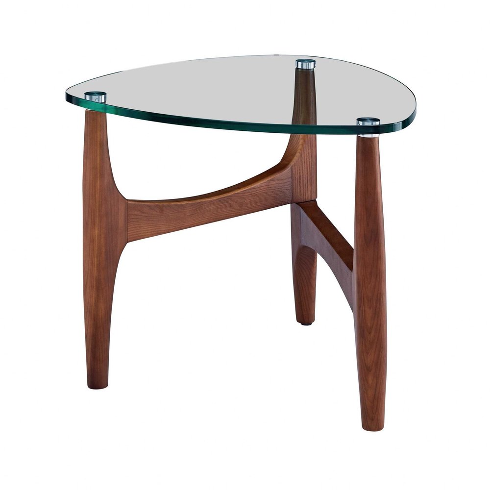 Clear Tempered Glass End Table - 20-inch